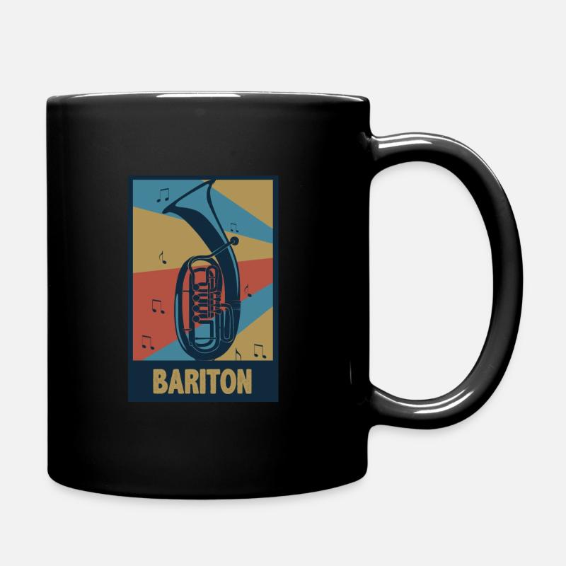 Vintage Bariton Musiker Blasmusiker Baritonist - Tasse einfarbig - Schwarz