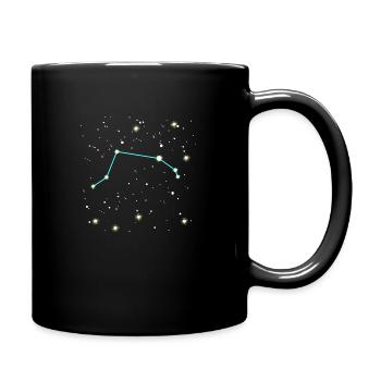 Conception de l'univers du signe du zodiaque Bélier - Mug uni - noir - Droite