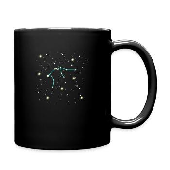 Aquarius zodiac sign space design - Full Colour Mug - black - Right