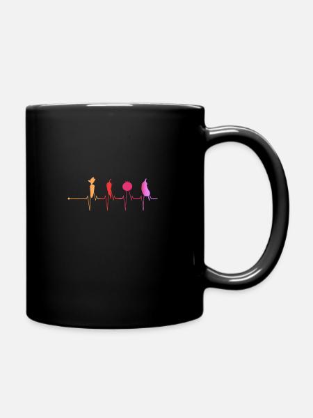 The vegetables on the heart line extend your life - Full Colour Mug - black