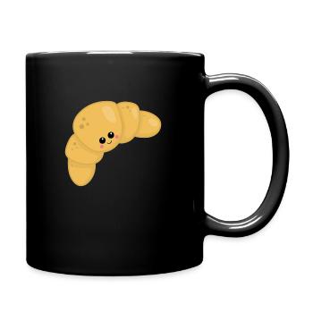 Croissant - Tasse einfarbig - Schwarz - Rechts