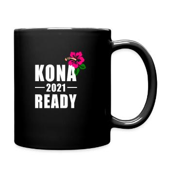 KONA 2021 READY - TRIATHLON HAWAII - Tasse einfarbig - Schwarz - Rechts