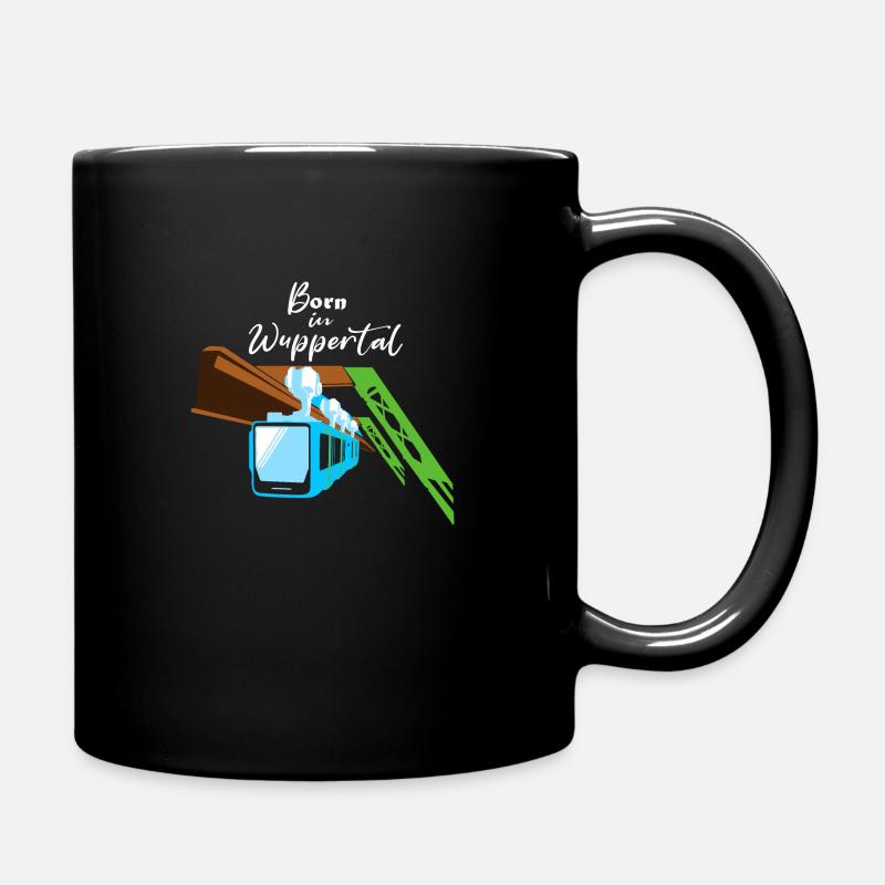 Geboren in Wuppertal Schwebebahn Wupper Design - Tasse einfarbig - Schwarz