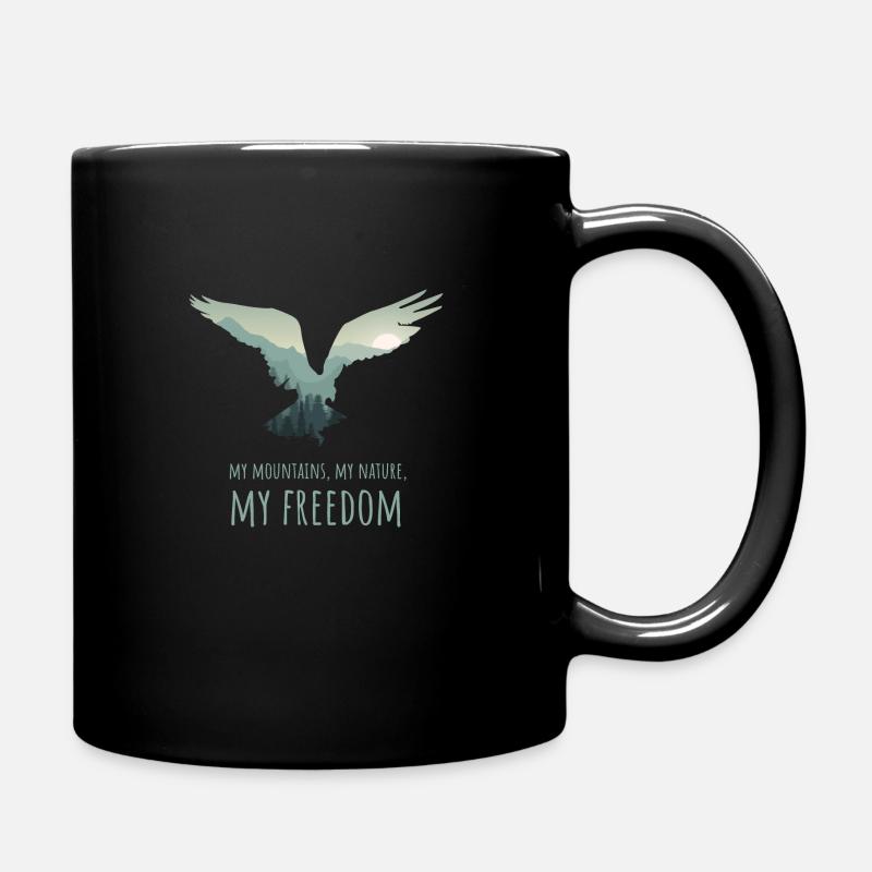Hiking mountains freedom NATURE SPELL - Full Colour Mug - black