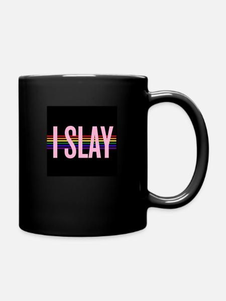 Ich schlachte - Tasse einfarbig - Schwarz