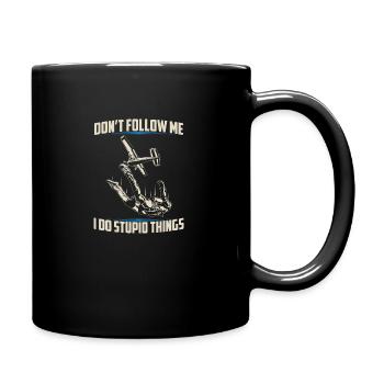 Skydiving | Skydive Fallschirmspringen Geschenke - Tasse einfarbig - Schwarz - Rechts