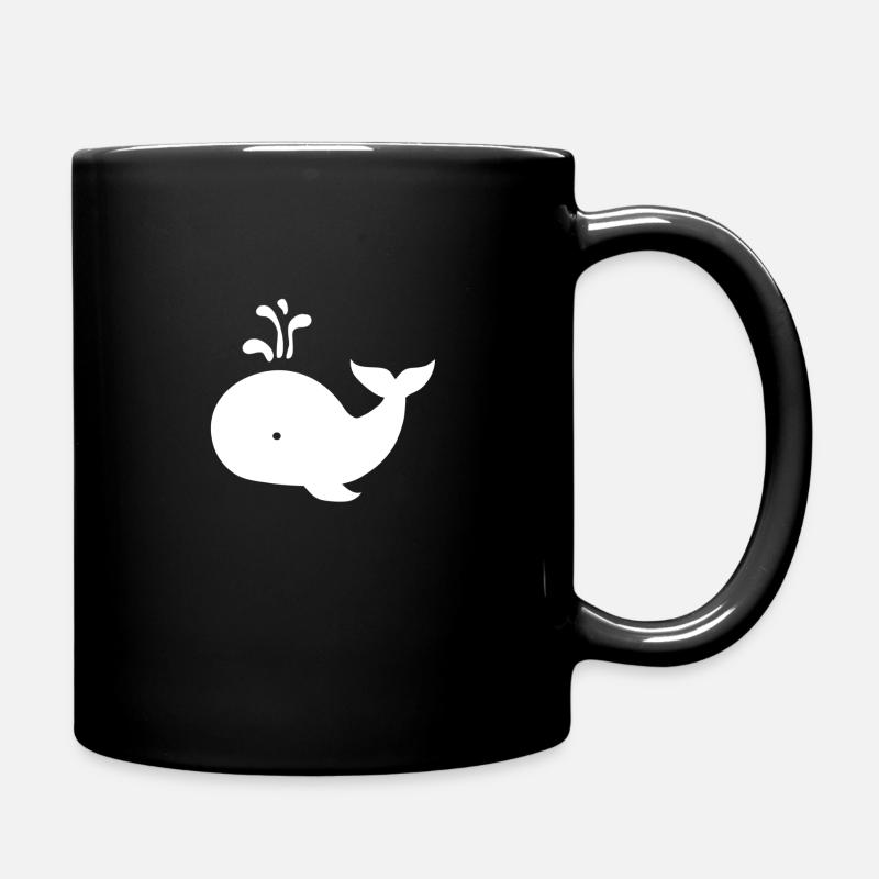 Whale - Full Colour Mug - black
