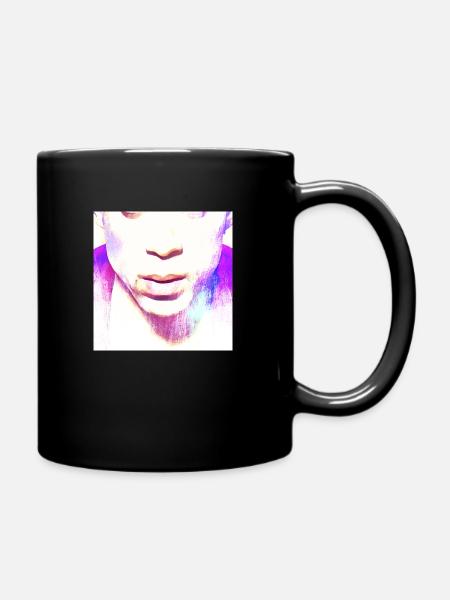 Mundschutz für P-rince Fans | Purple Hero Maske - Tasse einfarbig - Schwarz