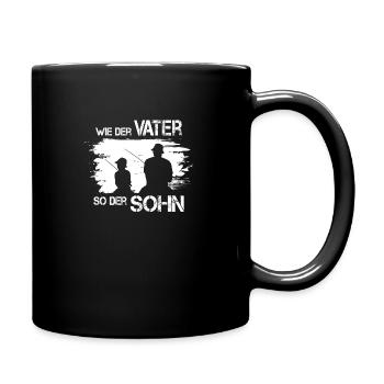 Wie Der Vater So Der Sohn Angler Fischer Rute - Tasse einfarbig - Schwarz - Rechts