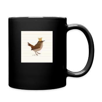 Wren with golden crown bird gift - Full Colour Mug - black - Right
