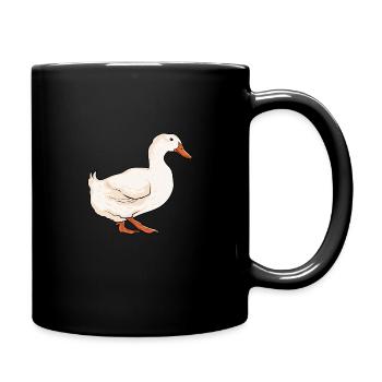 Gans Tier Geschenkidee Ente Vogel Geschenk - Tasse einfarbig - Schwarz - Rechts