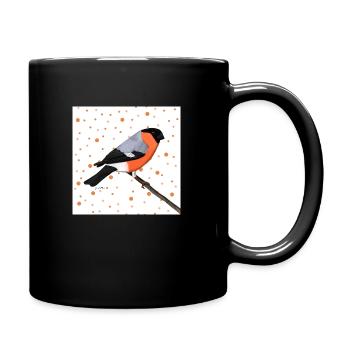 Bullfinch Orange Bird Animal Women Men Children - Full Colour Mug - black - Right