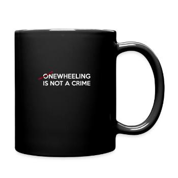 onewheeling is not a crime white, ow shirt , float - Mug uni - noir - Droite