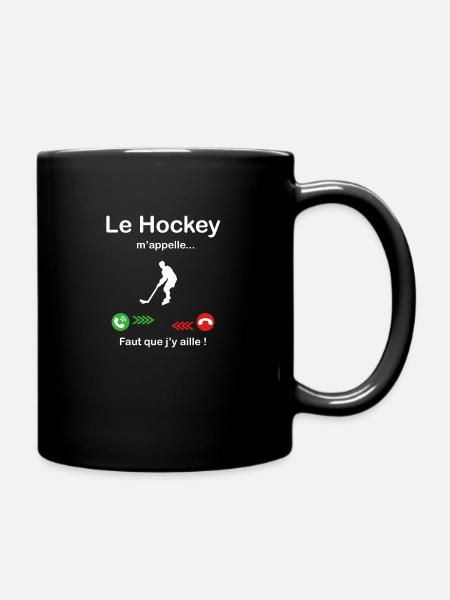 Le Hockey m'appelle faut que j'y aille ! - Mug uni - noir
