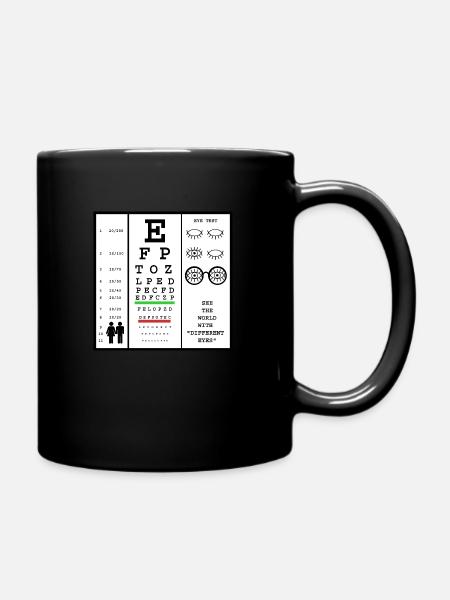 Test oculaire - Mug uni - noir