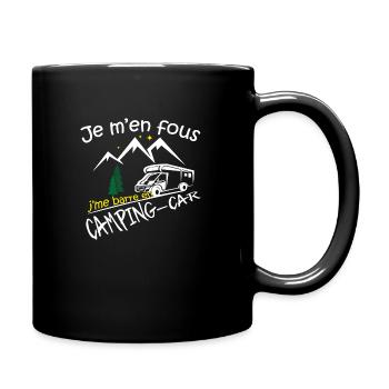 Je m en fou j'me barre en camping car, humour - Mug uni - noir - Droite