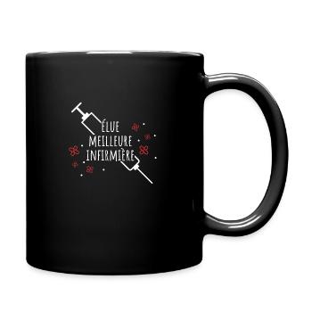 Élue meilleure infirmière - Mug uni - noir - Droite