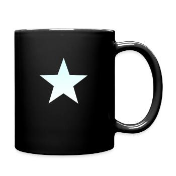 blue white star, blue white star bright star - Full Colour Mug - black - Right