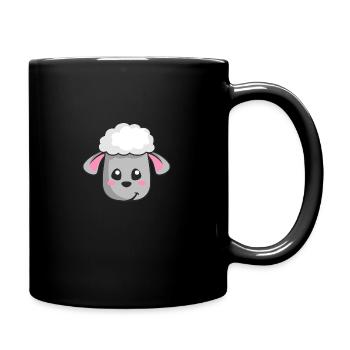 Shawn das Schaf - Tasse einfarbig - Schwarz - Rechts