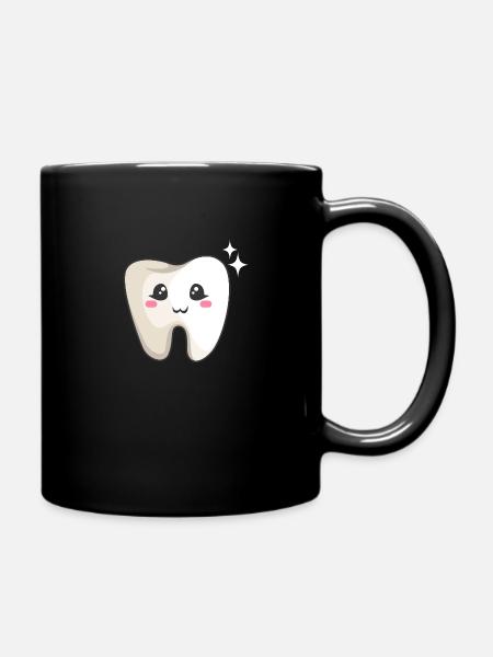 dent blanche - Mug uni - noir