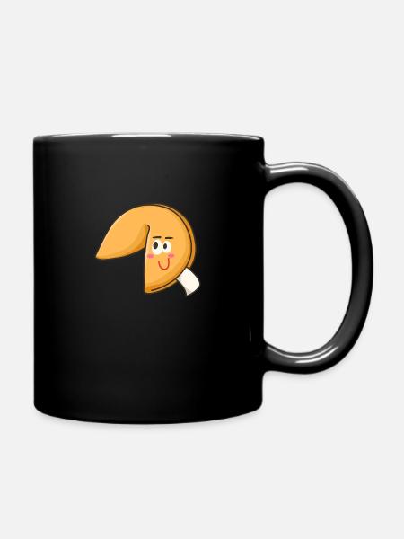 Glückskeks - Tasse einfarbig - Schwarz