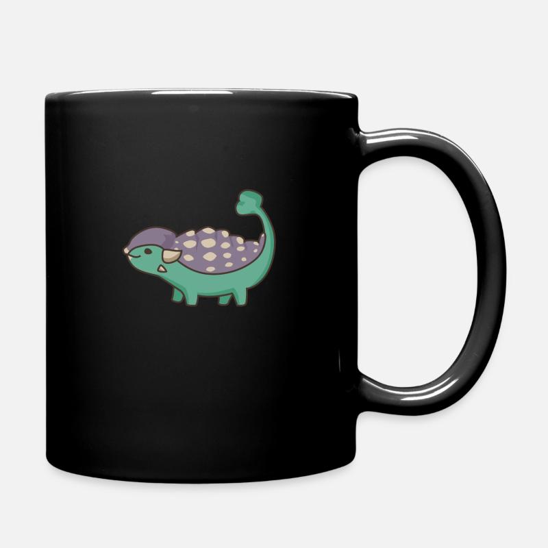 Dinosaurier-Drache Ankylosaurus - Tasse einfarbig - Schwarz