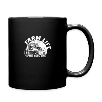 La vie à la ferme est le cadeau du fermier - Mug uni - noir - Droite