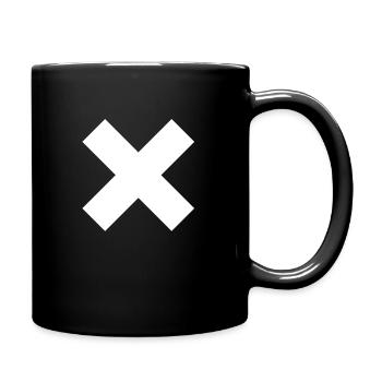 Straight Edge X Weiß - Tasse einfarbig - Schwarz - Rechts