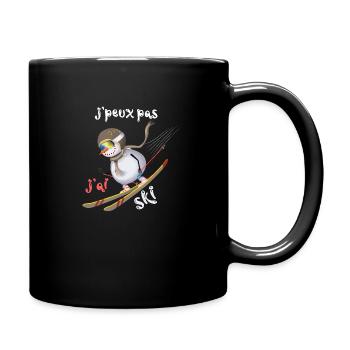 j'peux pas j'ai ski - Mug uni - noir - Droite