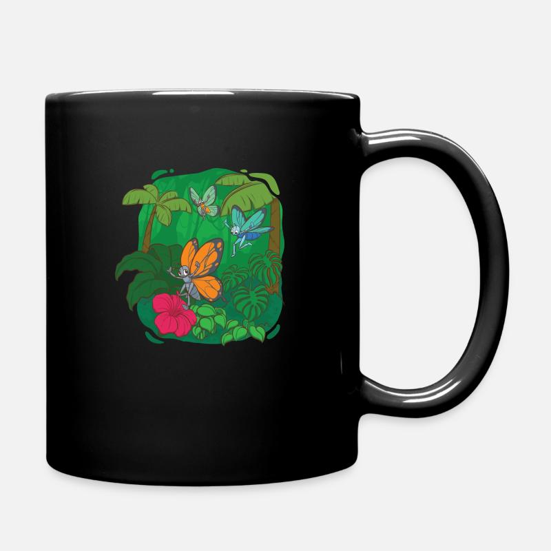 Schmetterlinge - Tasse einfarbig - Schwarz