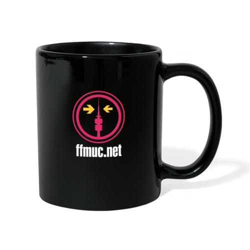 FFMUC Logo mit URL weiß - Tasse einfarbig