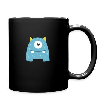 A blue eyed monster - Full Colour Mug - black - Right