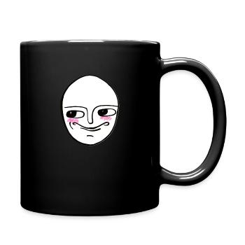 Dummes Gesicht - Tasse einfarbig - Schwarz - Rechts