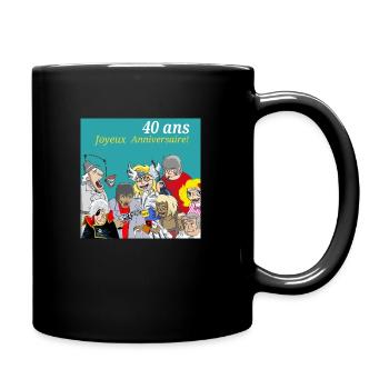 Jubiläum 40 Jahre - Tasse einfarbig - Schwarz - Rechts