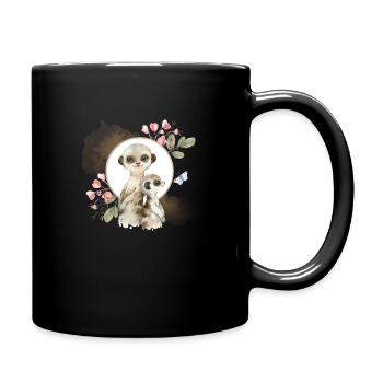 Les suricates - Mug uni - noir - Droite