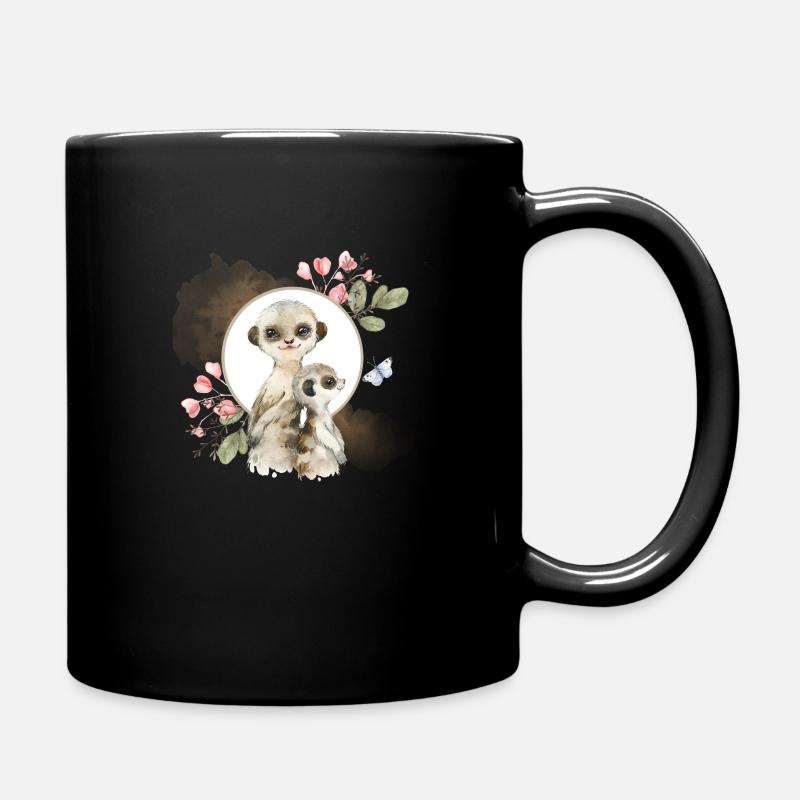 Les suricates - Mug uni - noir