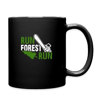 Forester de tronçonneuse de type bûcheron - Mug uni - noir - Droite