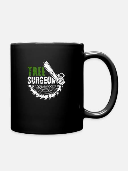Woodworker Woodcutter Chainsaw Forest Forest - Full Colour Mug - black