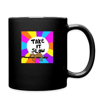 Take It Slow Sloth - Mug uni - noir - Droite