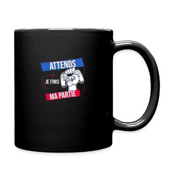 Attends Je Finis ma Partie Battle - Mug uni - noir - Droite