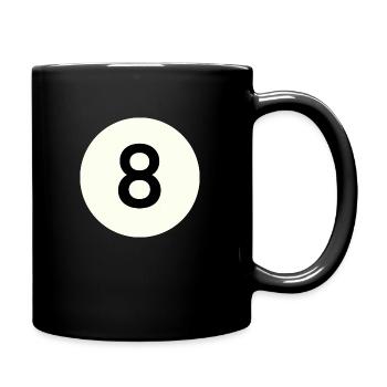 Billard Billardkugel Nr. 8 - Tasse einfarbig - Schwarz - Rechts