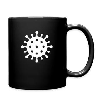 Corona Virus - Tasse einfarbig - Schwarz - Rechts