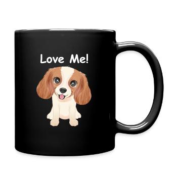 mignon chien Cavalier King Charles Spaniel love me - Mug uni - noir - Droite