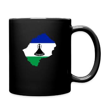 Lesotho flag - Tasse einfarbig - Schwarz - Rechts
