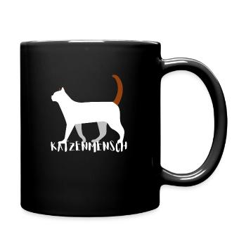Cat Mom Ever Vintage Katzen Mama Lustige Katze Tee - Tasse einfarbig - Schwarz - Rechts
