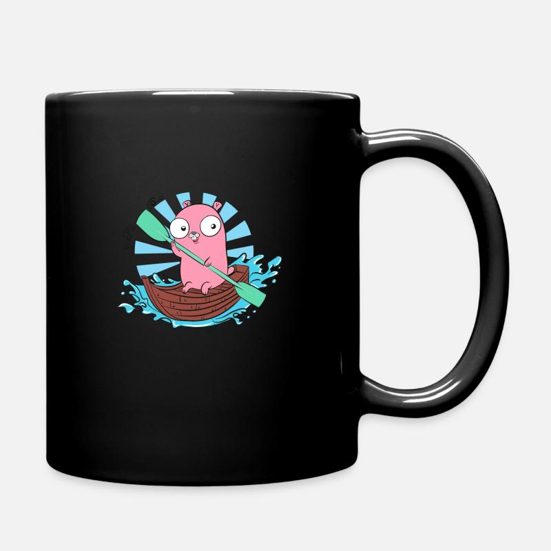 Pagaie pour bateau GoLang Gopher - Mug uni - noir