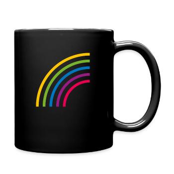 HALBER REGENBOGEN LINIEN - Tasse einfarbig - Schwarz - Rechts