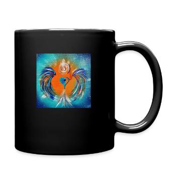 Herzengel Tun - Tasse einfarbig - Schwarz - Rechts