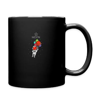 Mond - Tasse einfarbig - Schwarz - Rechts