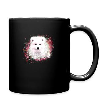 Samojede, chien, races de chiens, blanc, rouge,peinture - Mug uni - noir - Droite